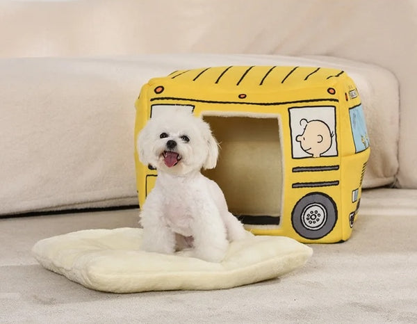 CUCCIA PER CANI MORBIDA BUS DI SNOOPY