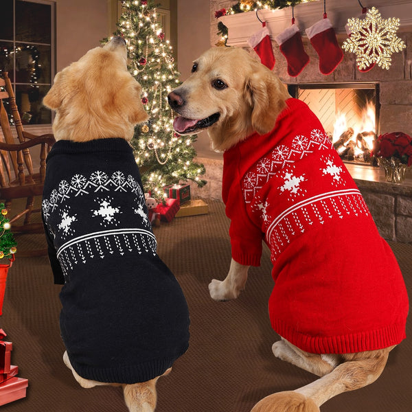 MAGLIONE PER CANI GRANDI FIOCCHI DI NEVE