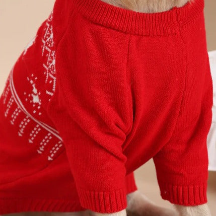 MAGLIONE PER CANI GRANDI FIOCCHI DI NEVE