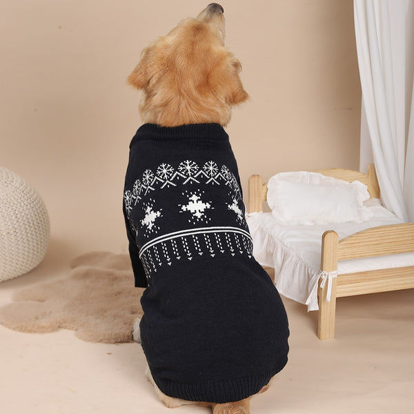 MAGLIONE PER CANI GRANDI FIOCCHI DI NEVE