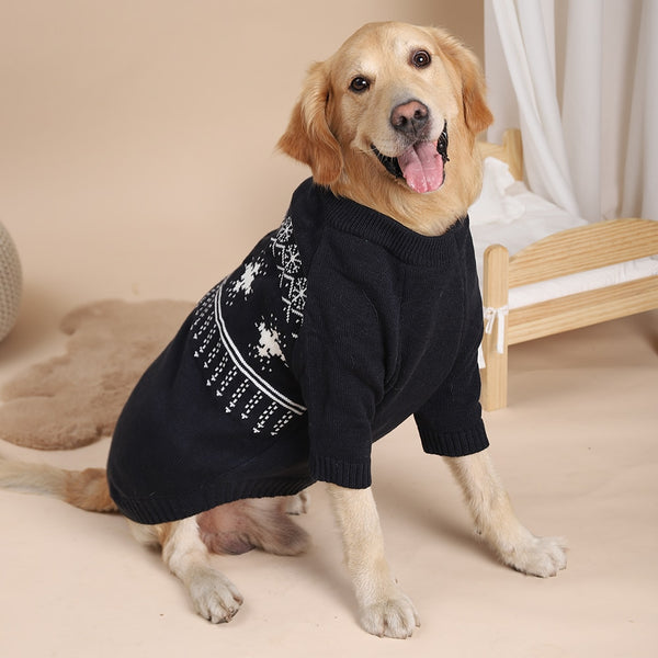 MAGLIONE PER CANI GRANDI FIOCCHI DI NEVE