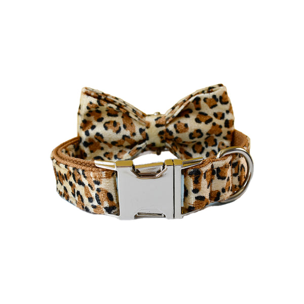 PERSONALIZZABILE - SET COLLARE PER CANI LEOPARDATO